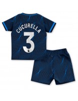 Chelsea Marc Cucurella #3 Venkovní dres pro děti 2023-24 Krátký Rukáv (+ trenýrky)